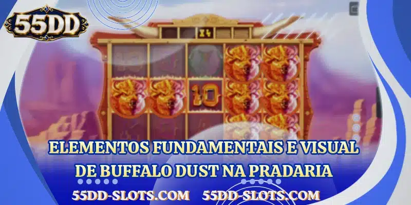 Elementos fundamentais e visual de Buffalo Dust na pradaria