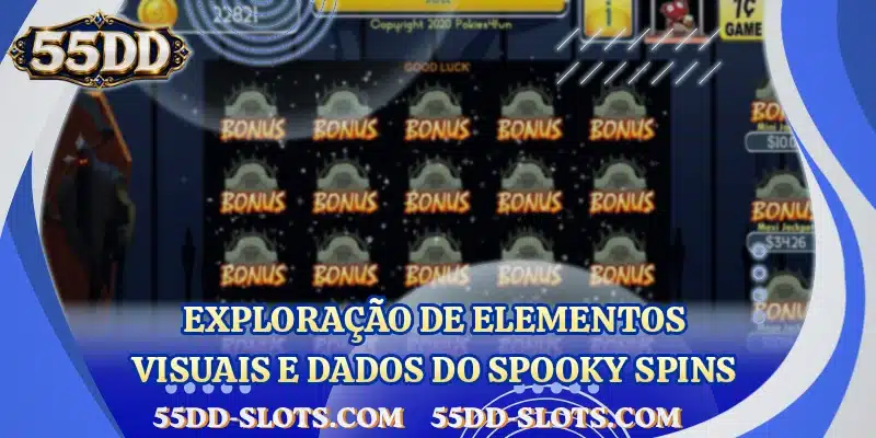 Exploração de elementos visuais e dados do Spooky Spins