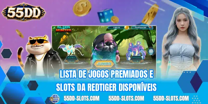 Lista de jogos premiados e slots da RedTiger disponíveis